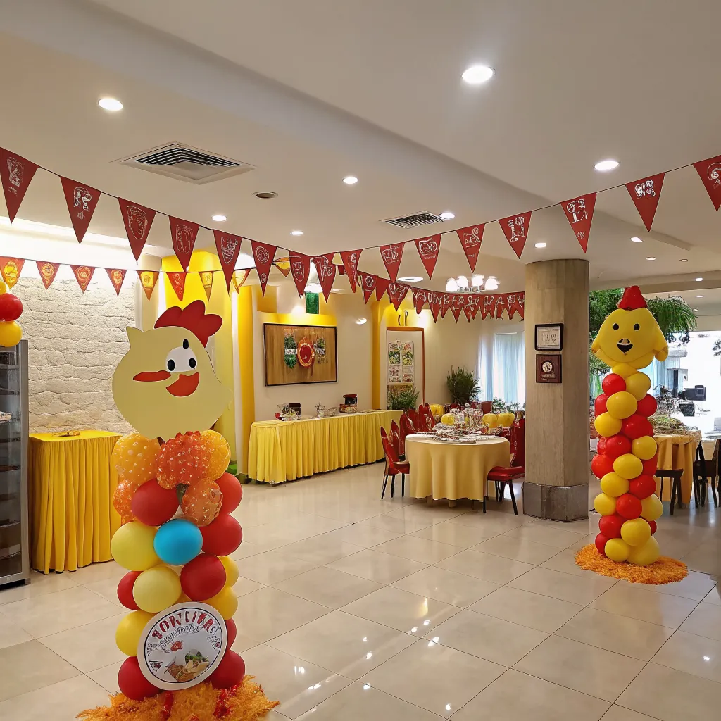 Chicken themed party venue